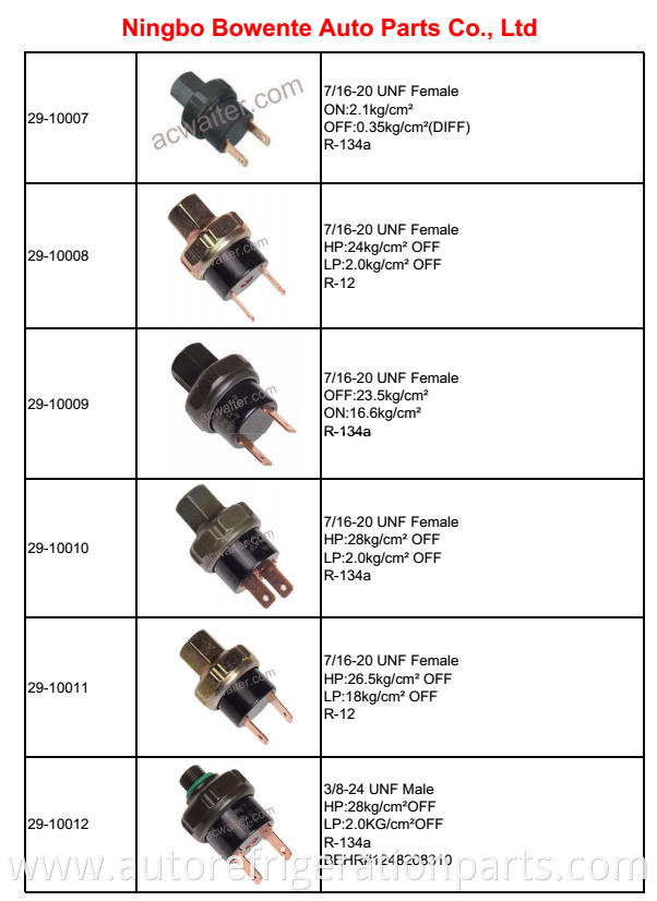 Auto Ac Pressure Switch